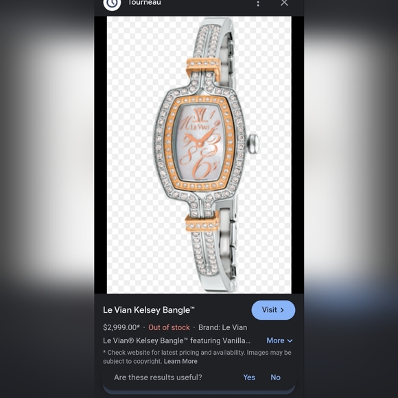 Le Vian Women’s Zela 35 Diamond Swiss Made Two Tone Sapphire 20mm Swiss Watch - Picture 3 of 4